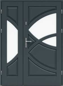 Входная деревянная дверь двухстворчатая - десятая модель Краутс