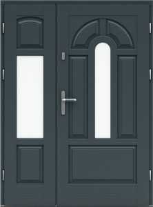 Входная деревянная дверь двухстворчатая - девятая модель Краутс